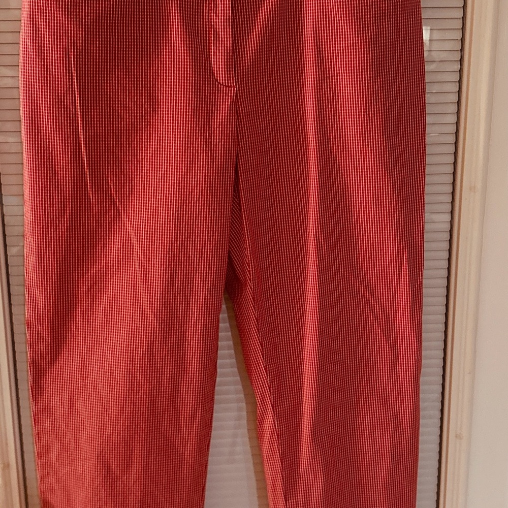 Ralph Lauren Red Gingham Trousers -size 10